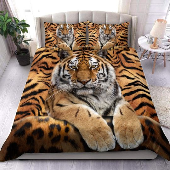 Cool tiger quilt bedding set 1 Cool tiger quilt bedding set 1