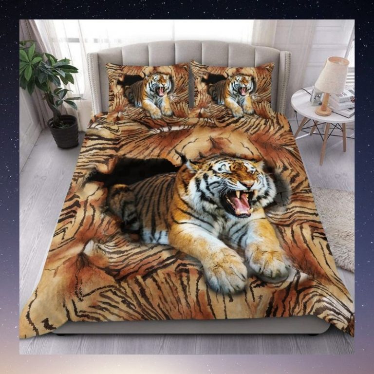 Cool tiger quilt bedding set 2