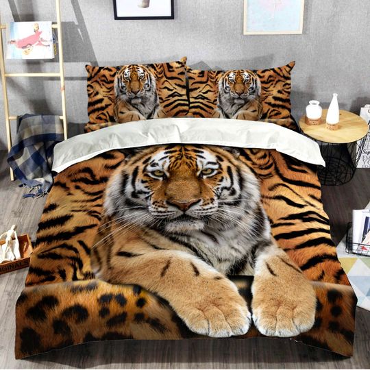 Cool tiger quilt bedding set 3 Cool tiger quilt bedding set 3