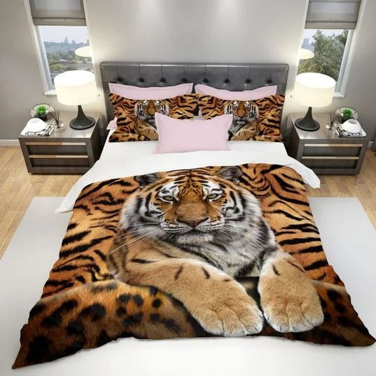 Cool tiger quilt bedding set 2 Cool tiger quilt bedding set 4