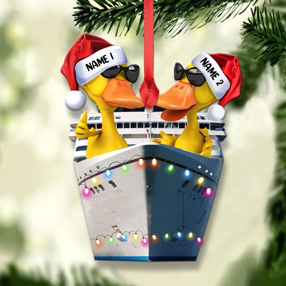 Cruising Duck Christmas custom name hanging ornament 7 Cruising Duck Christmas custom name hanging ornament 2.1