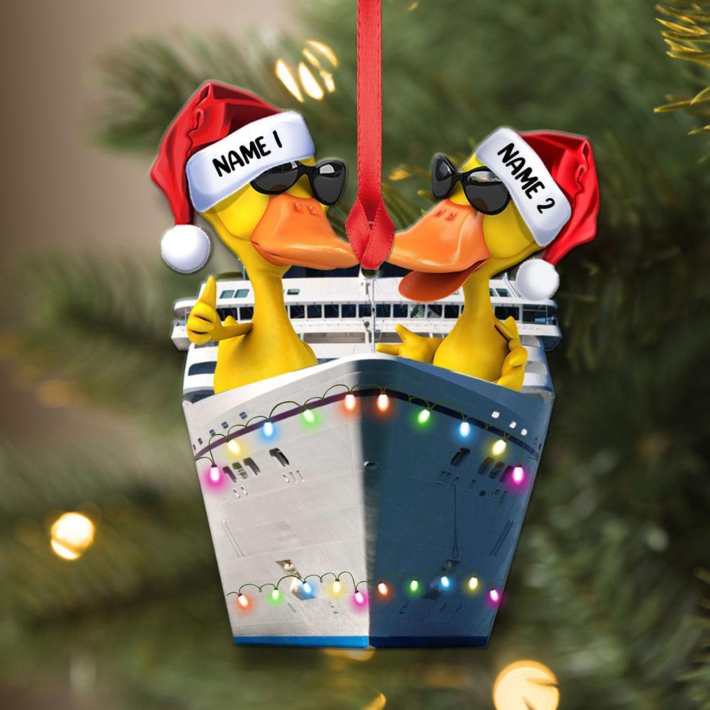Cruising Duck Christmas custom name hanging ornament 1 Cruising Duck Christmas custom name hanging ornament 2.2
