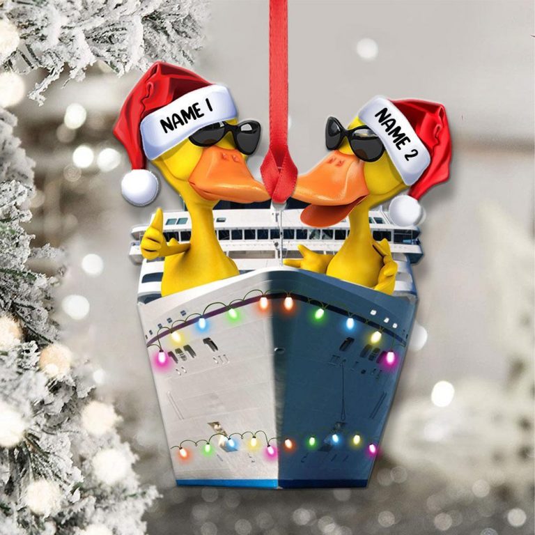 Cruising Duck Christmas Custom Name Hanging Ornament 2.3 Cruising Duck Christmas custom name hanging ornament 2.3