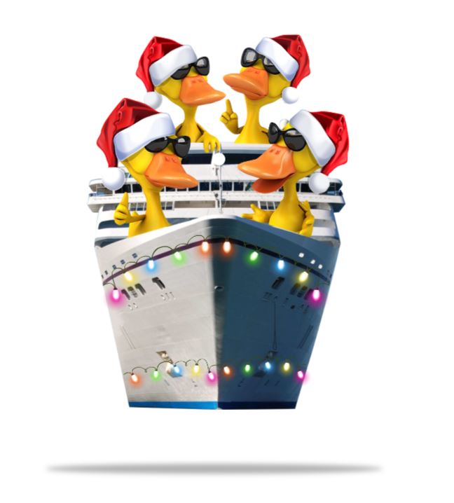 Cruising Duck Christmas custom name hanging ornament 2 Cruising Duck Christmas custom name hanging ornament 4