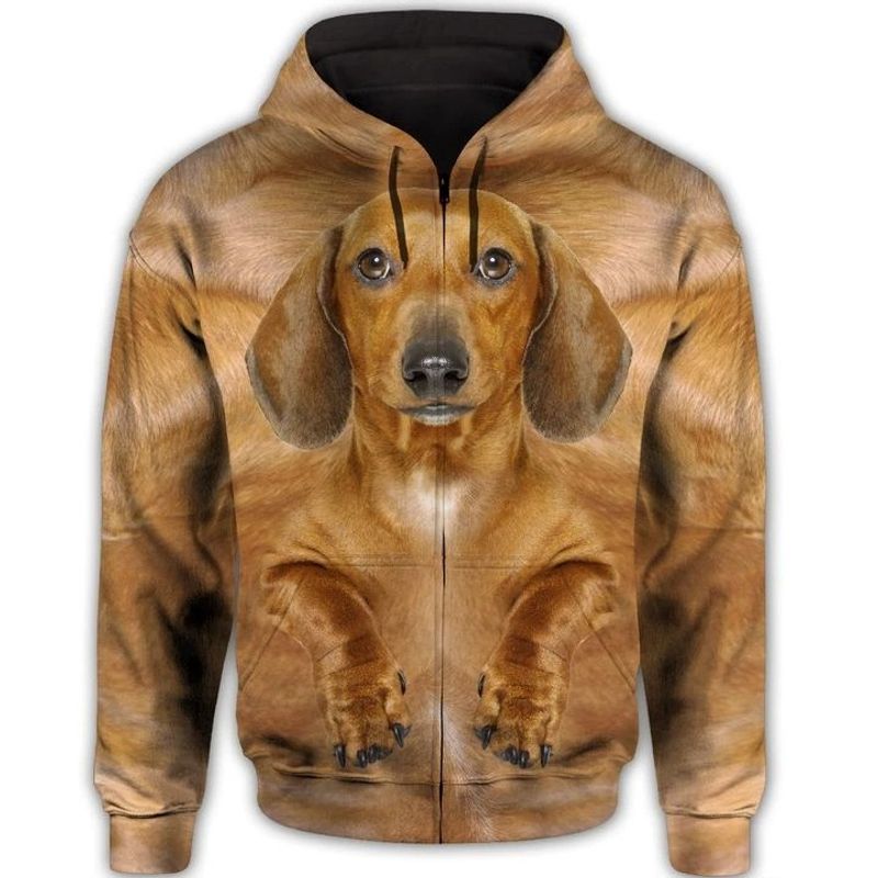 Dachshund Cute Face 3d all over print hoodie 8 Dachshund Cute Face 3d all over print hoodie 2