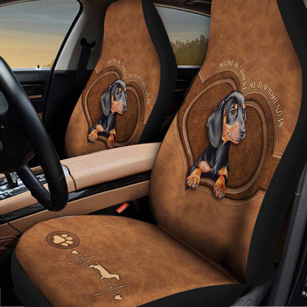 Dachshund home is where my Dachshund is Car Seat Cover 2 Dachshund home is where my Dachshund is Car Seat Cover 2