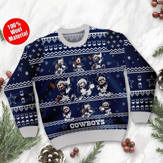 Dallas Cowboys Mickey Custom name Sweatshirt Sweater1
