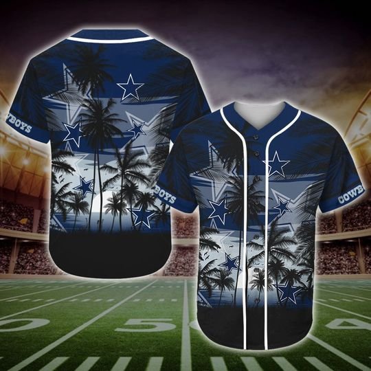 Dallas Cowboys Tropical Baseball Jersey 2 Dallas Cowboys Tropical Baseball Jersey1