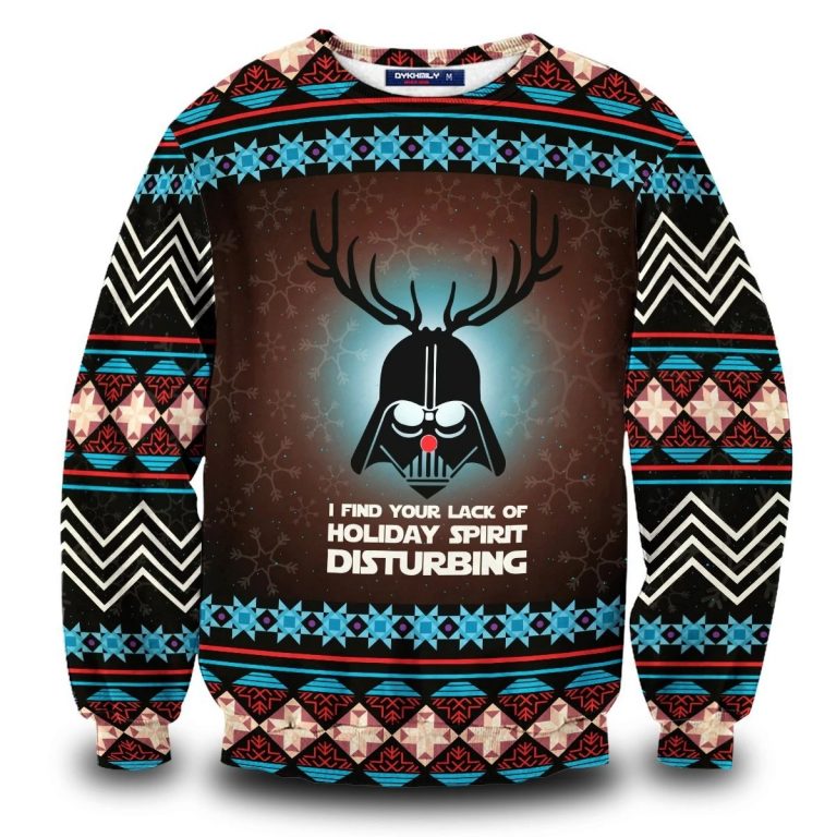 Darth Vader Merry Sithmas i find your lack of holiday spirt disturbing christmas sweater, sweatshirt (1) Darth Vader Merry Sithmas i find your lack of holiday spirt disturbing christmas sweater sweatshirt 1