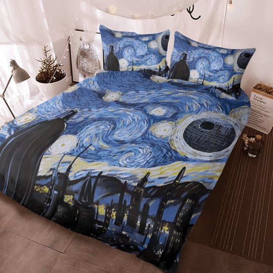 Darth Vader Star War starry night Van Gogh quilt bedding set 3 Darth Vader Star War starry night Van Gogh quilt bedding set 3