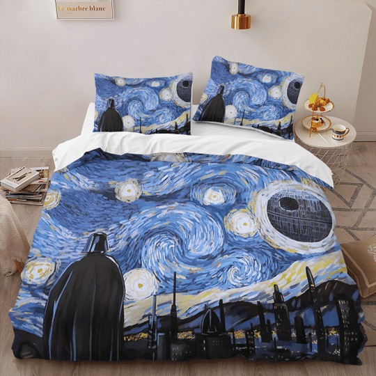 Darth Vader Star War starry night Van Gogh quilt bedding set 4 Darth Vader Star War starry night Van Gogh quilt bedding set 4