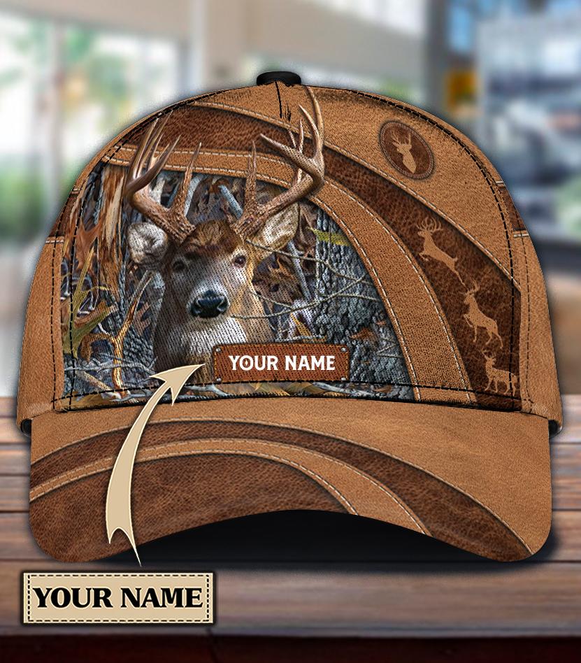 Deer custom Personalized name cap hat