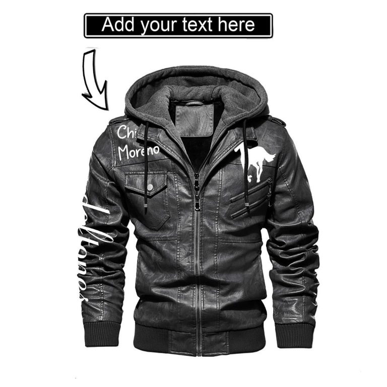 Deftones owl skull custom personalized name leather jacket 3