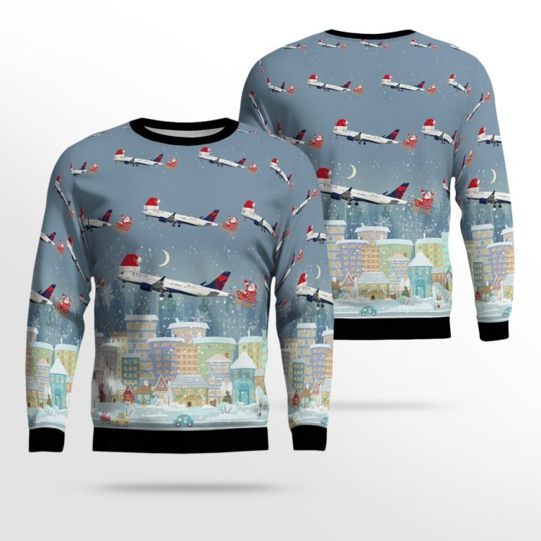 Delta Air Lines Airbus A220 300 Christmas sweater sweatshirt