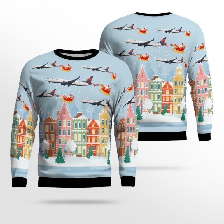 Delta Air Lines Boeing 737 900ER Christmas sweater sweatshirt