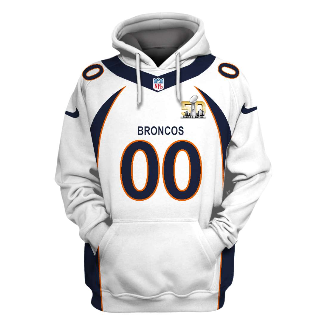 Denver Broncos Custom Name And Number 3d hoodie