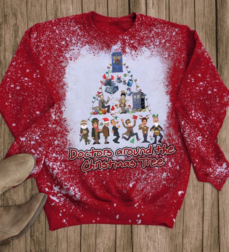 Doctors around the christmas tree Doctor Who pajamas set 5