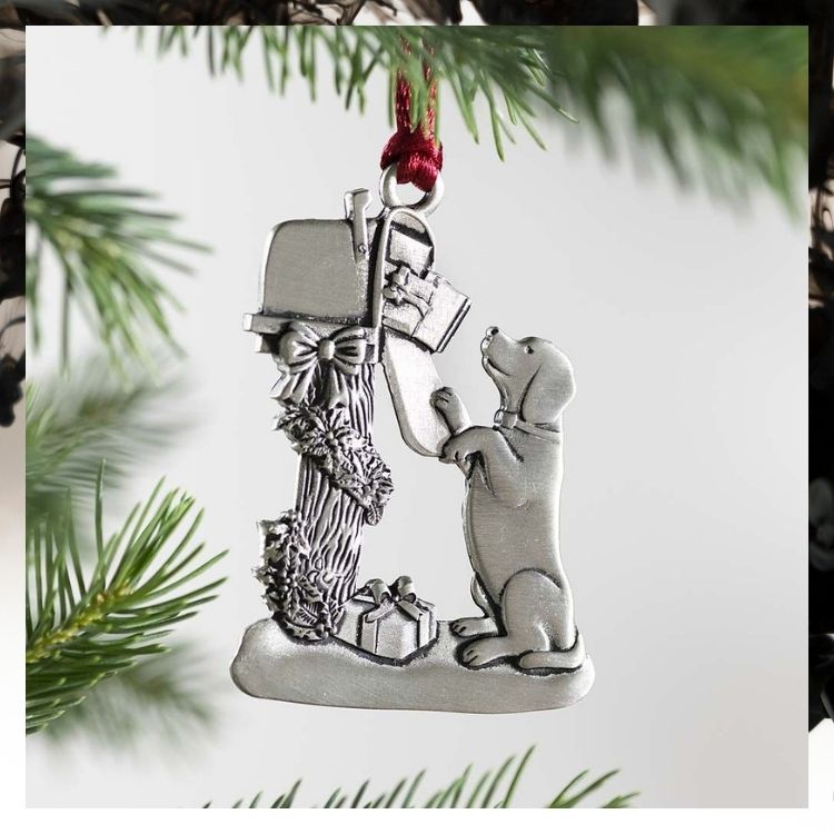 Dog Freestanding Mailbox Christmas hanging ornament 2 Dog Freestanding Mailbox Christmas hanging ornament 2