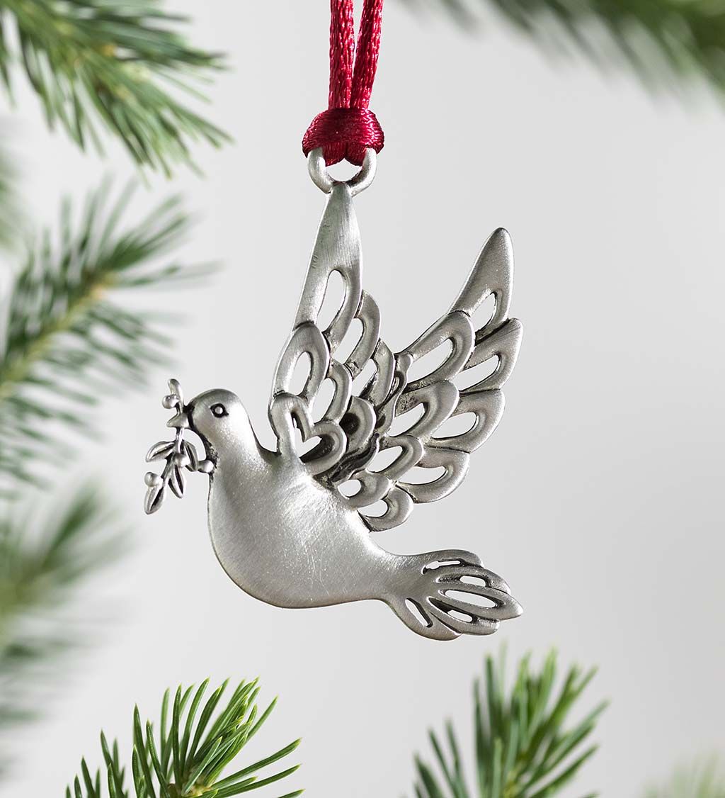 Dove Christmas hanging ornament