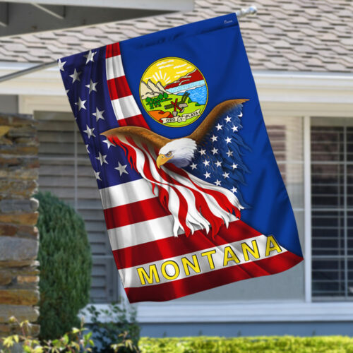 Eagle American Flag Montana flag 1