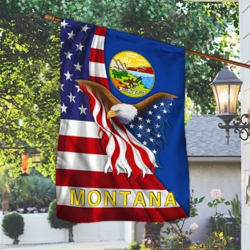 Eagle American Flag Montana flag 6 Eagle American Flag Montana flag 2