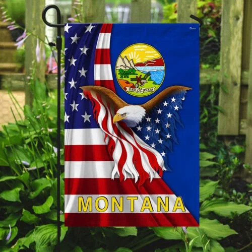 Eagle American Flag Montana flag 4 Eagle American Flag Montana flag 4