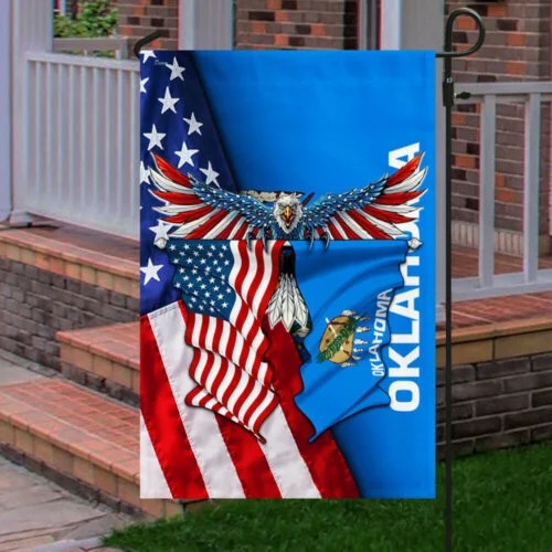 Eagle American Flag Oklahoma flag 4