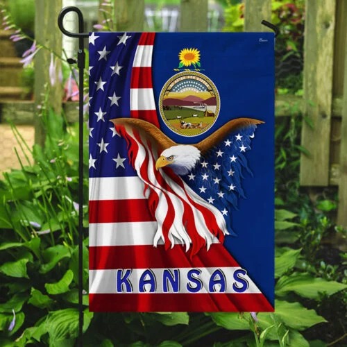 Eagle Kansas American Flag 4