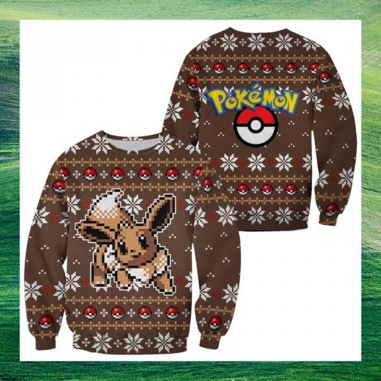 Eevee Pokemon pokeball sweater, sweatshirt 3 Eevee Pokemon pokeball sweater sweatshirt 3
