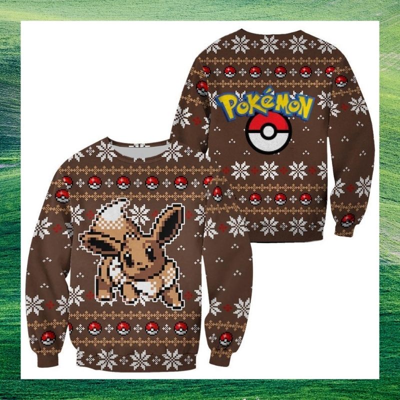 Eevee Pokemon pokeball sweater, sweatshirt 3 Eevee Pokemon pokeball sweater sweatshirt 3