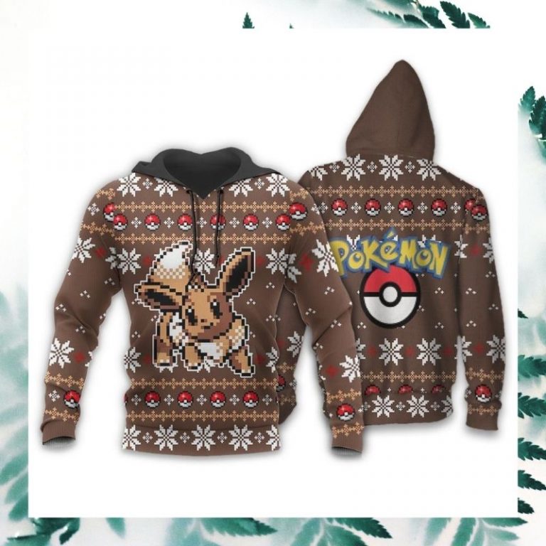 Eevee Pokemon pokeball sweater, sweatshirt 4 Eevee Pokemon pokeball sweater sweatshirt 4