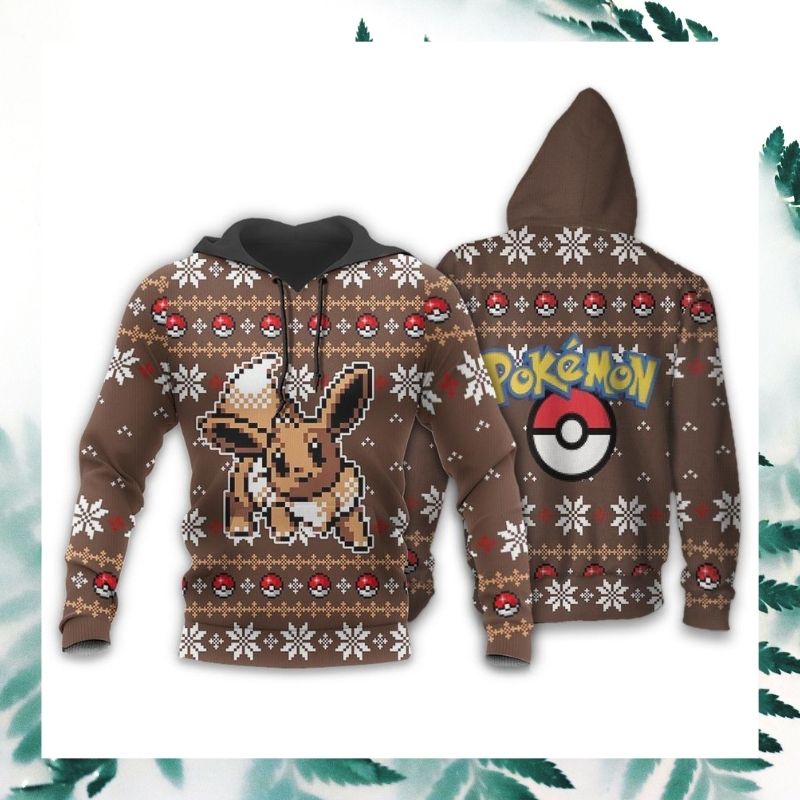 Eevee Pokemon pokeball sweater, sweatshirt 2 Eevee Pokemon pokeball sweater sweatshirt 4