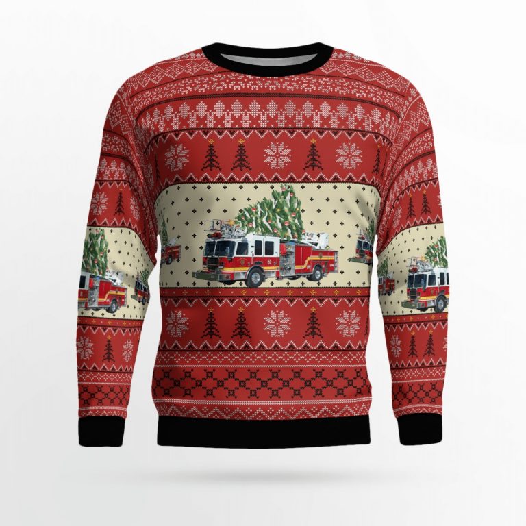Elizabethtown Fire Department Christmas tree ugly sweater 1