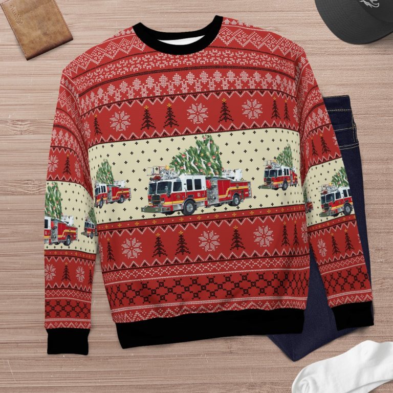 Elizabethtown Fire Department Christmas tree ugly sweater 5