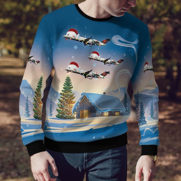 Endeavor Air Bombardier CRJ 200ER Christmas sweater sweatshirt 3