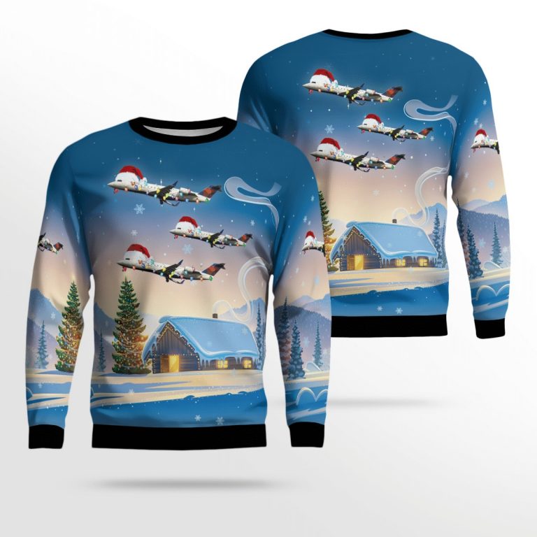 Endeavor Air Bombardier CRJ 200ER Christmas sweater sweatshirt