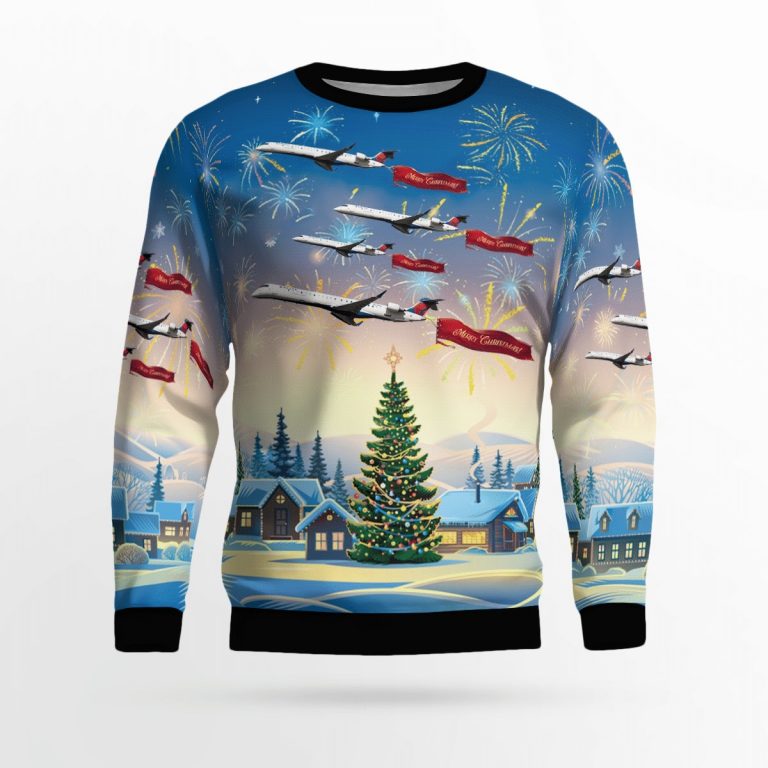 Endeavor Air Bombardier CRJ 900LR Christmas sweater sweatshirt 1