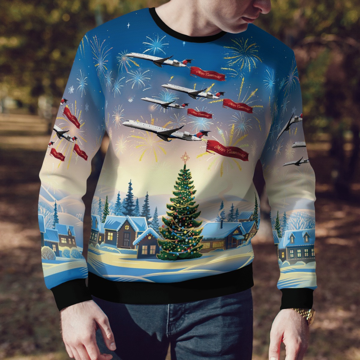 Endeavor Air Bombardier CRJ 900LR Christmas sweater, sweatshirt 9 Endeavor Air Bombardier CRJ 900LR Christmas sweater sweatshirt 3