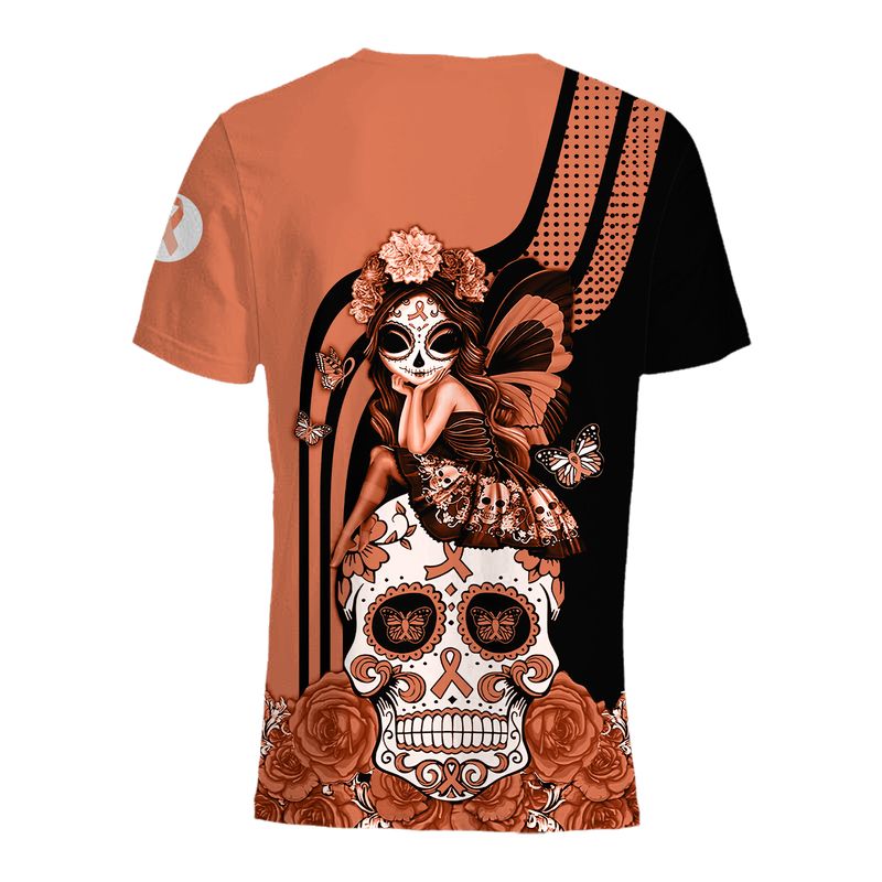Endometrial Cancer Awareness Sugar Skull Fairy 3d shirt, hoodie 3 Endometrial Cancer Awareness Sugar Skull Fairy 3d shirt hoodie 4