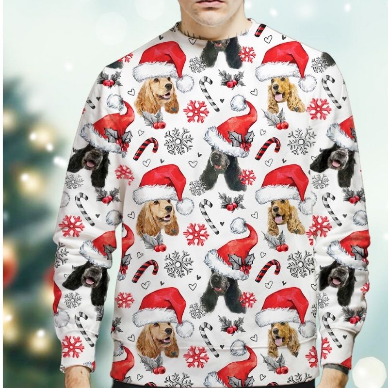 English Cocker Spaniel Xmas Christmas Decor sweatshirt 5 English Cocker Spaniel Xmas Christmas Decor sweatshirt 4