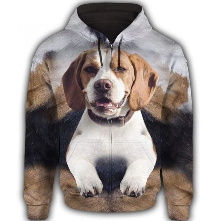 English Foxhound Cute Face 3d all over print hoodie 2