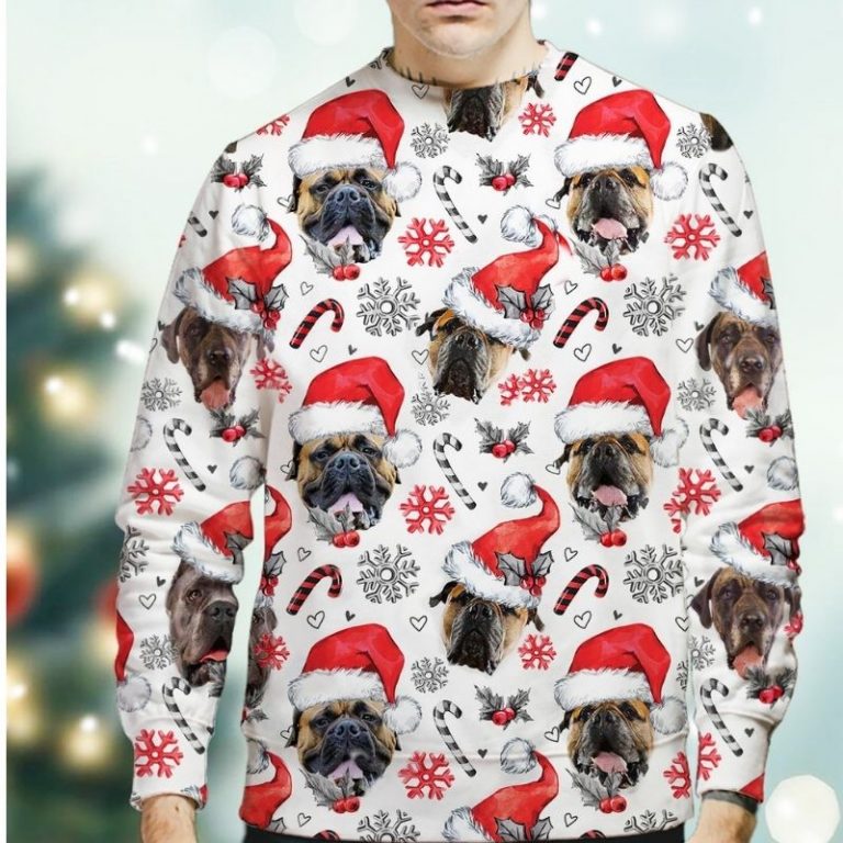 English Mastiff Christmas sweatshirt 4