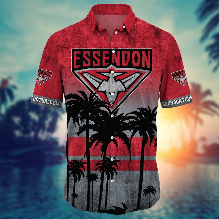 Essendon AFL Hawaiian shirt short 1