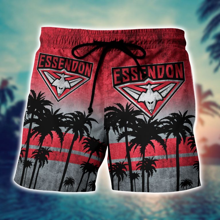 Essendon AFL Hawaiian shirt short 3