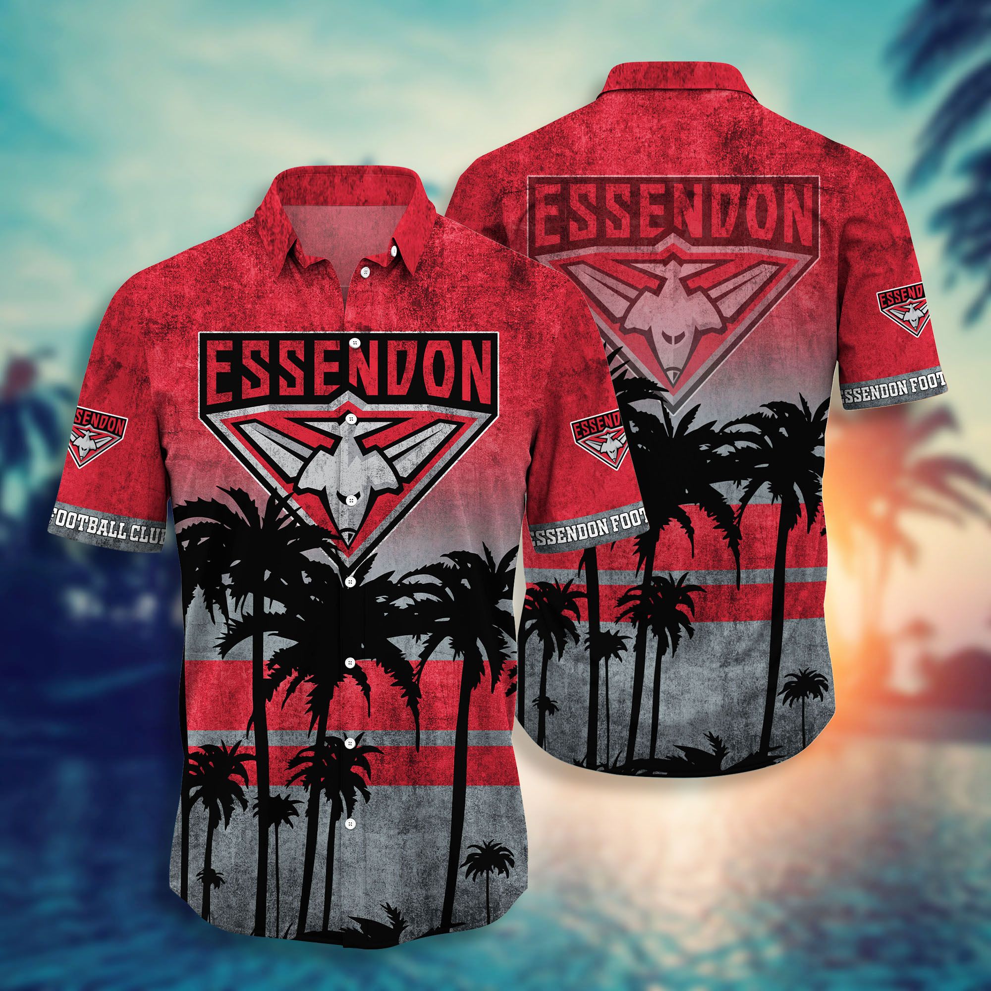 Essendon AFL Hawaiian shirt short