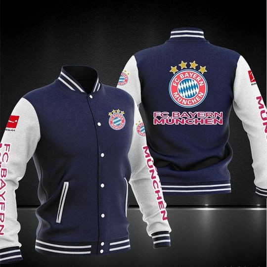 FC Bayern Munchen Varsity Baseball Jacket1