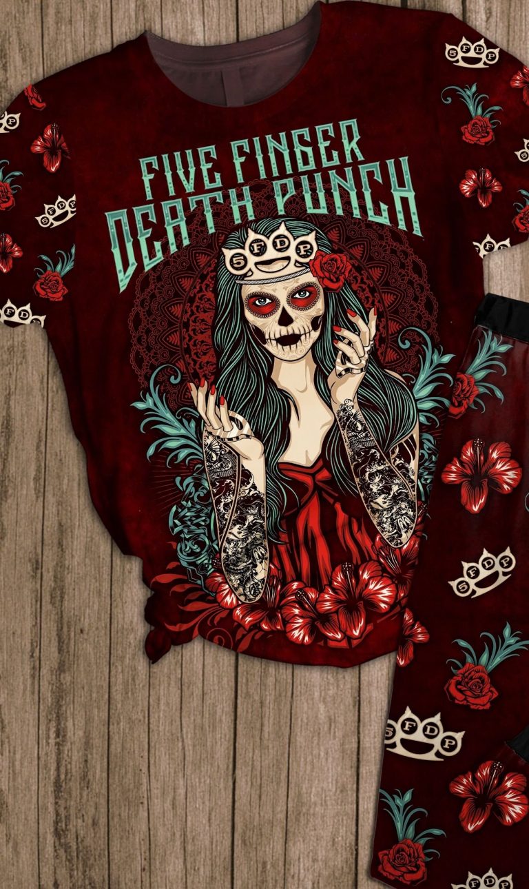 Five Finger Death Punch Skull girl pajamas set 1