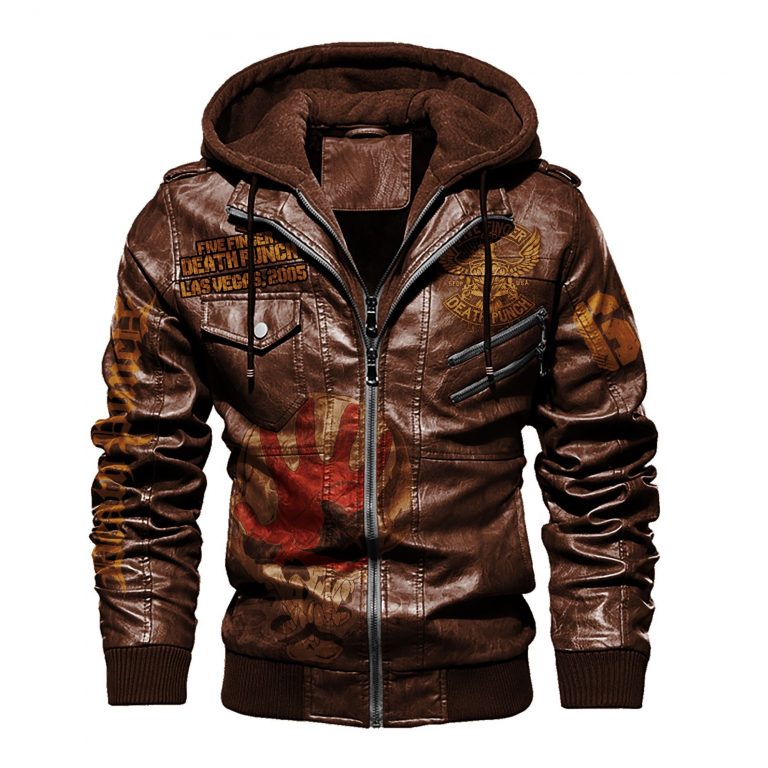 Five Finger Death Punch custom leather jacket (3) Five Finger Death Punch custom leather jacket 3