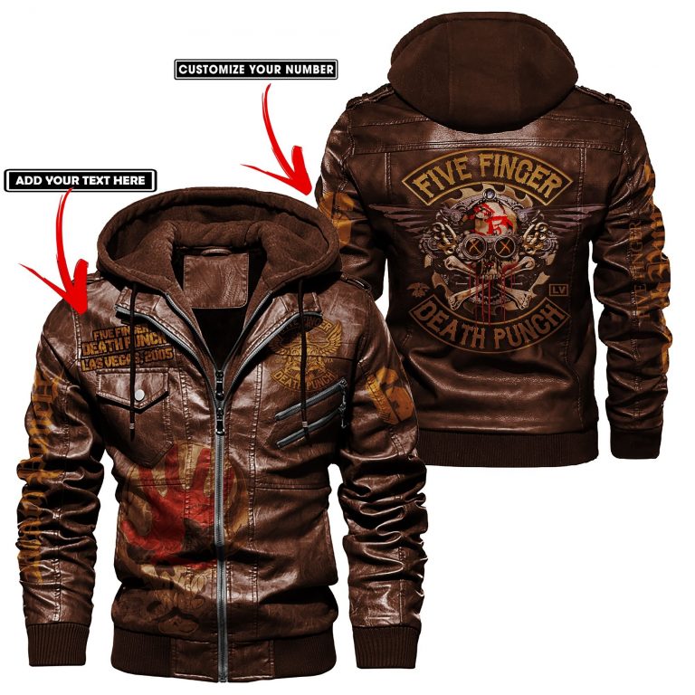 Five Finger Death Punch custom leather jacket 4