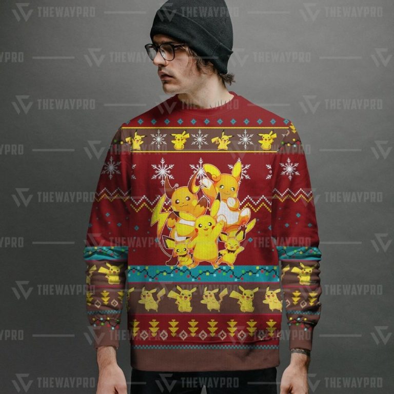 Five pikachu pokemon pokeball sweater sweatshirt 2